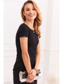 Black dress with short sleeves 9967 - Online store - Boutique